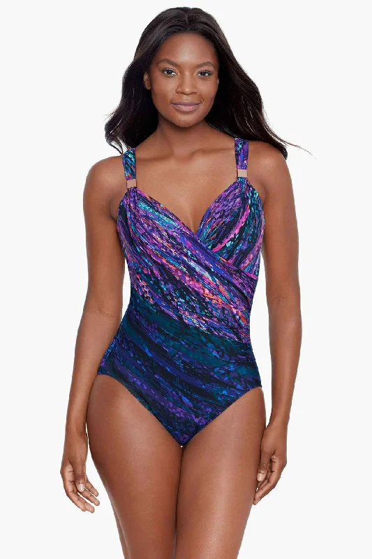 Women's Sleeveless One - Pieces in Yellow with Floral Appliques for a Cheerful and Spring - Like LookMood Ring Siren One Piece Swimsuit Women's Sleeveless One - Pieces in Yellow with Floral Appliques for a Cheerful and Spring - Like LookMood Ring Siren One Piece Swimsuit