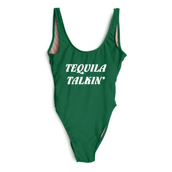 Plus Size Women's Boho - Style One - Pieces in Multicolor with Tassels for a Festival VibeTEQUILA TALKIN' [SWIMSUIT]