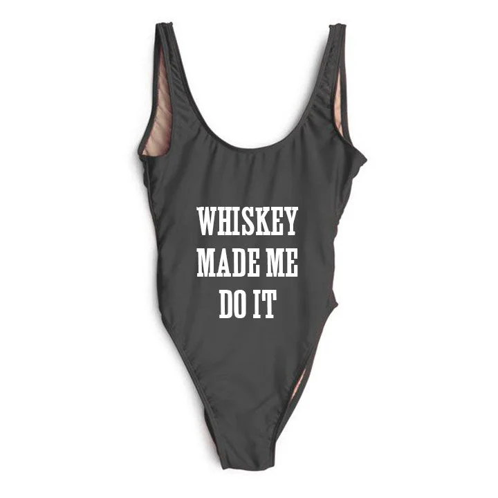 Women's Strapless One - Pieces in Royal Blue with Beaded Accents for a Formal EventWHISKEY MADE ME DO IT [SWIMSUIT]