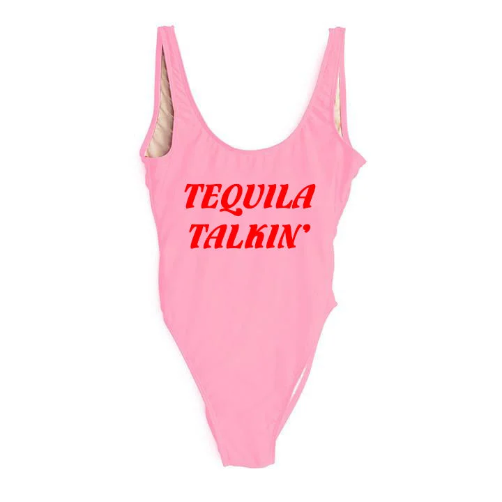Plus Size Women's Button - Down One - Pieces in Light Blue for a Casual and Comfortable Day OutTEQUILA TALKIN' [SWIMSUIT]