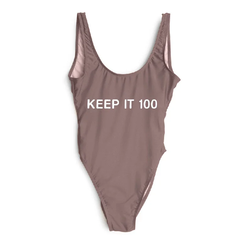 Plus Size Women's Wrap - Style One - Pieces in Burgundy with Belt for a Figure - Flattering OptionKEEP IT 100 [SWIMSUIT]
