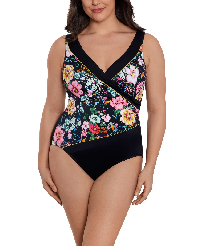 Plus Size Women's Wrap - Style One - Pieces in Burgundy with Belt for a Figure - Flattering Option2024 Longitude True Romance Piped Side Shirred Surplice Long Torso One Piece Swimsuit - L242611 Plus Size Women's Wrap - Style One - Pieces in Burgundy with Belt for a Figure - Flattering Option2024 Longitude True Romance Piped Side Shirred Surplice Long Torso One Piece Swimsuit - L242611