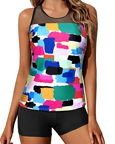 Plus Size Women's Ruched Swim Tops in Green for a Comfortable and Stylish Beach OutfitAthletic Racerback Tankini Swimsuits For Women Shorts-Aqua Plus Size Women's Ruched Swim Tops in Green for a Comfortable and Stylish Beach OutfitAthletic Racerback Tankini Swimsuits For Women Shorts-Aqua