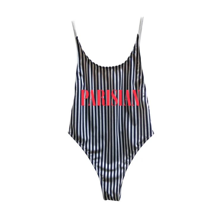 Women's Long - Length One - Pieces in Gray with Asymmetric Hem for a Contemporary and Fashionable LookPARISIAN [BALI SWIMSUIT]