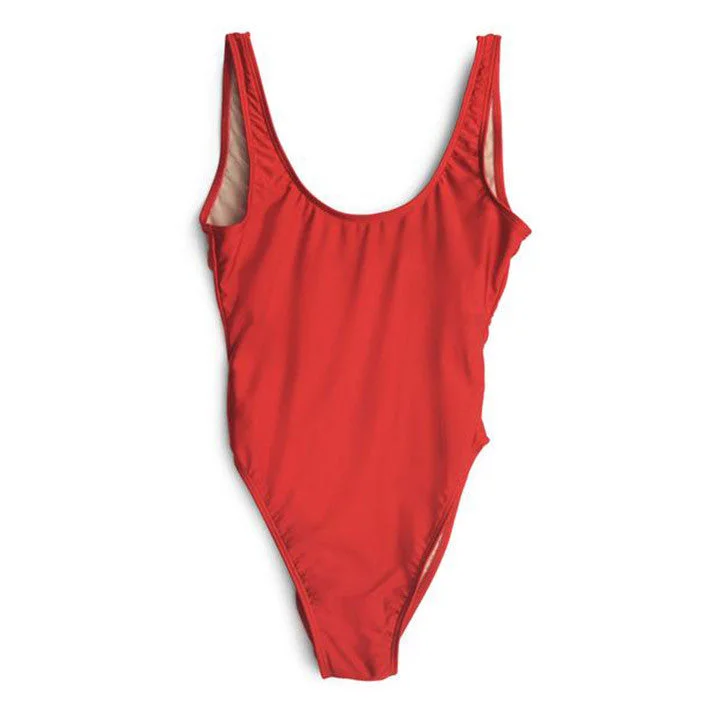Women's Velvet One - Pieces in Emerald Green for a Luxurious and Sophisticated OccasionRED [BLANK SWIMSUIT]