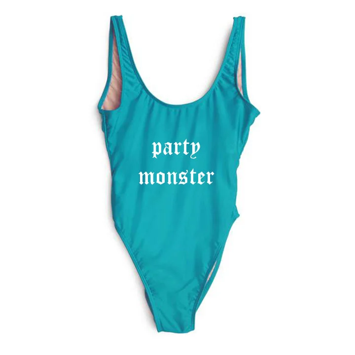 Plus Size Women's Ruffled Hem One - Pieces in Pink for a Feminine and Flirty Summer OutfitPARTY MONSTER [SWIMSUIT]
