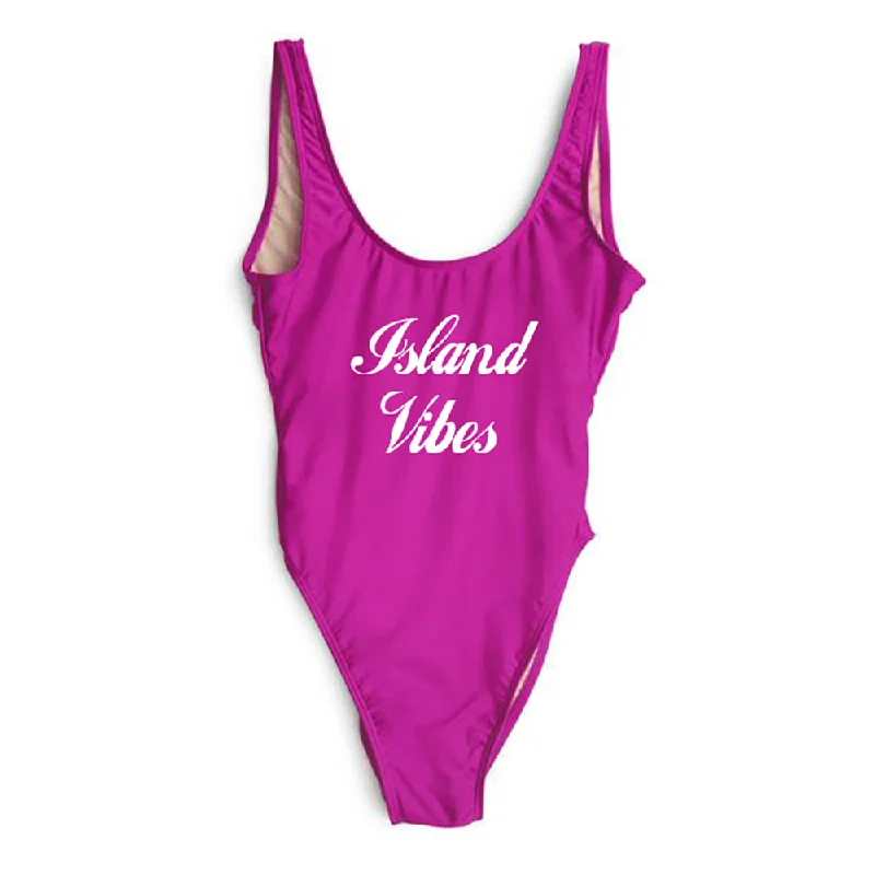 Women's Sleeveless One - Pieces in Yellow with Floral Appliques for a Cheerful and Spring - Like LookISLAND VIBES // NEW FONT [SWIMSUIT]