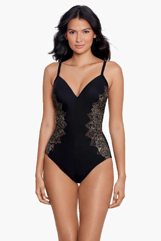 Women's Cut - Out One - Pieces in Black with Geometric Shapes for a Modern and Edgy StylePetal Pusher Temptation One Piece Swimsuit Women's Cut - Out One - Pieces in Black with Geometric Shapes for a Modern and Edgy StylePetal Pusher Temptation One Piece Swimsuit