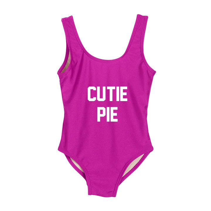 Women's Lace - Embellished One - Pieces in Cream for a Romantic and Vintage - Inspired LookCUTIE PIE [KIDS ONE PIECE SWIMSUIT]
