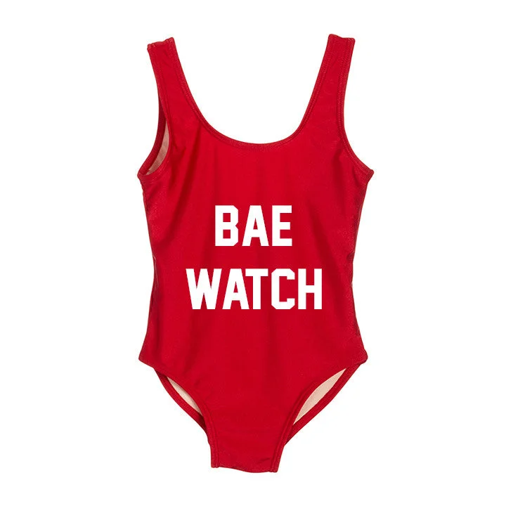 Women's Sleeveless One - Pieces in Yellow with Floral Appliques for a Cheerful and Spring - Like LookBAE WATCH [KIDS ONE PIECE SWIMSUIT]