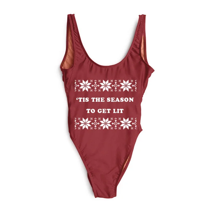 Women's Cargo - Style One - Pieces in Khaki with Pockets for a Practical and Stylish Outdoor LookTIS' THE SEASON TO GET LIT [SWIMSUIT]