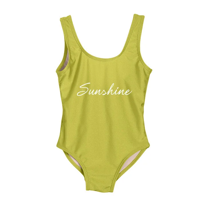 Women's Sequined Mini One - Pieces in Gold for a Glamorous New Year's Eve PartySUNSHINE [KIDS ONE PIECE SWIMSUIT]