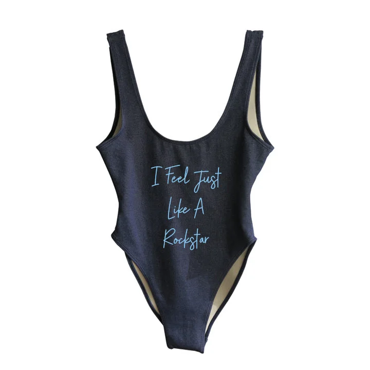 Women's Velvet One - Pieces in Emerald Green for a Luxurious and Sophisticated OccasionI FEEL JUST LIKE A ROCKSTAR [SWIMSUIT]