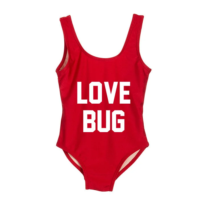 Plus Size Women's Animal Print One - Pieces in Leopard for a Bold and Trendy StatementLOVE BUG [KIDS ONE PIECE SWIMSUIT]