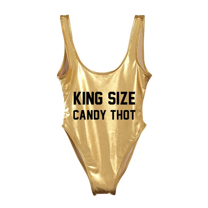Plus Size Women's Animal Print One - Pieces in Leopard for a Bold and Trendy StatementKING SIZE CANDY THOT [SWIMSUIT]