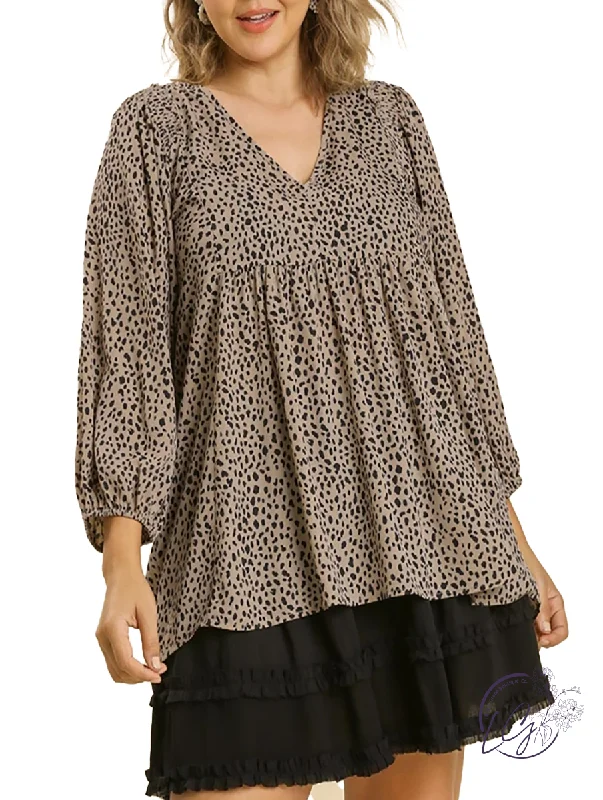 Lightweight Women Long Sleeve Top for Spring and AutumnCurvy Living in Luxury Babydoll Top Lightweight Women Long Sleeve Top for Spring and AutumnCurvy Living in Luxury Babydoll Top