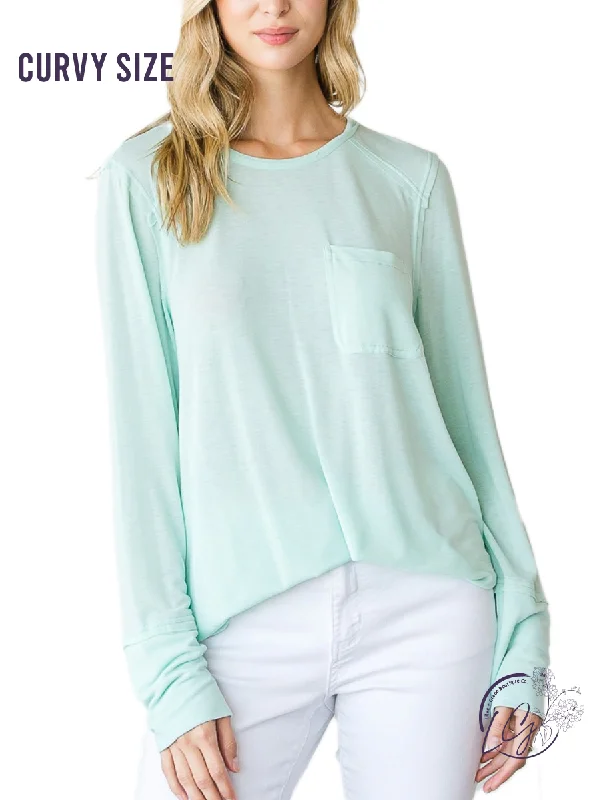 Plus Size Women Long Sleeve Top for a Flattering and Comfortable FitCurvy Twisted Memories Soft Long Sleeve Plus Size Women Long Sleeve Top for a Flattering and Comfortable FitCurvy Twisted Memories Soft Long Sleeve