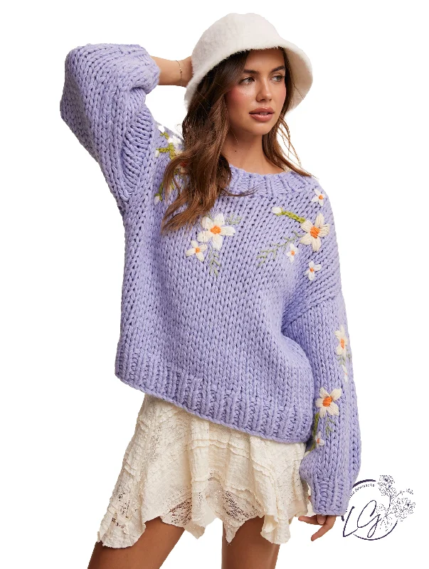 Organic Cotton Women Long Sleeve Top for Eco - Friendly ComfortWildflower Bliss Sweater Organic Cotton Women Long Sleeve Top for Eco - Friendly ComfortWildflower Bliss Sweater