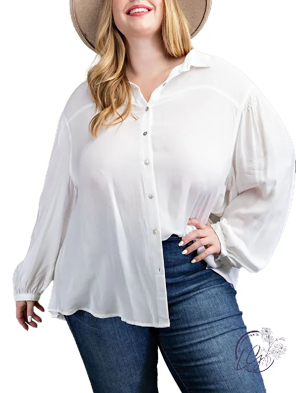 Striped Women Long Sleeve Top in a Timeless PatternCurvy Getting My Way Basic Button Down Striped Women Long Sleeve Top in a Timeless PatternCurvy Getting My Way Basic Button Down