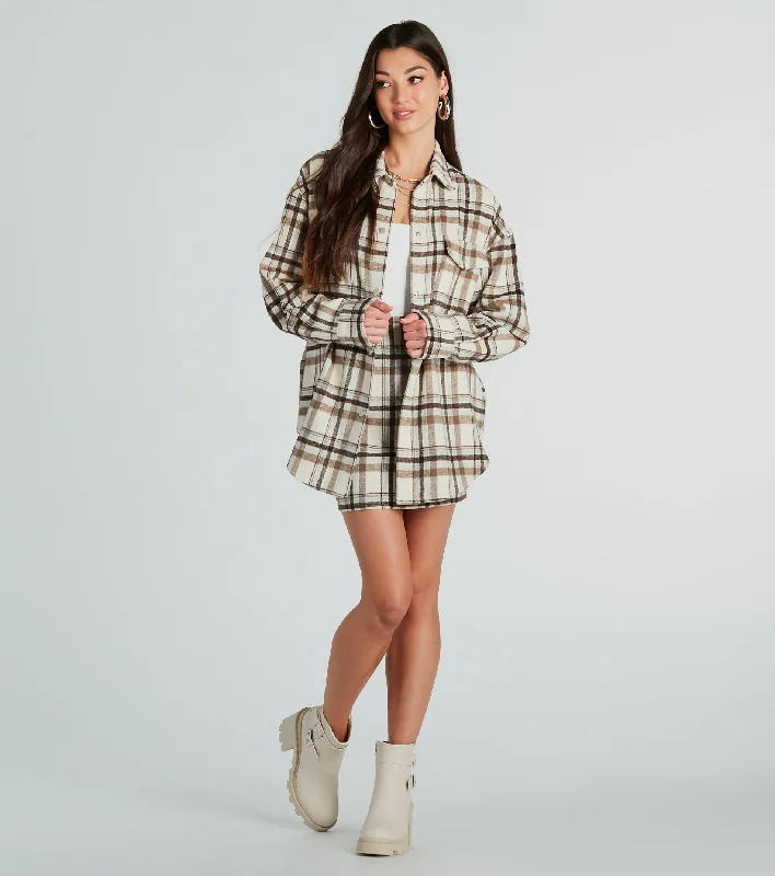 Plus Size Women Long Sleeve Top for a Flattering and Comfortable FitPaint The Town Plaid Flannel Shacket Plus Size Women Long Sleeve Top for a Flattering and Comfortable FitPaint The Town Plaid Flannel Shacket
