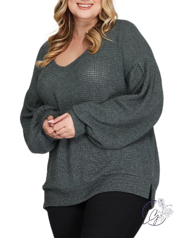 Lace - Trimmed Women Long Sleeve Top for an Elegant LookCurvy My Time Knit Long Sleeve Lace - Trimmed Women Long Sleeve Top for an Elegant LookCurvy My Time Knit Long Sleeve