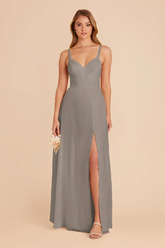 Maternity dress for a baby's first visit to the pool Deborah Chiffon Dress - Silver