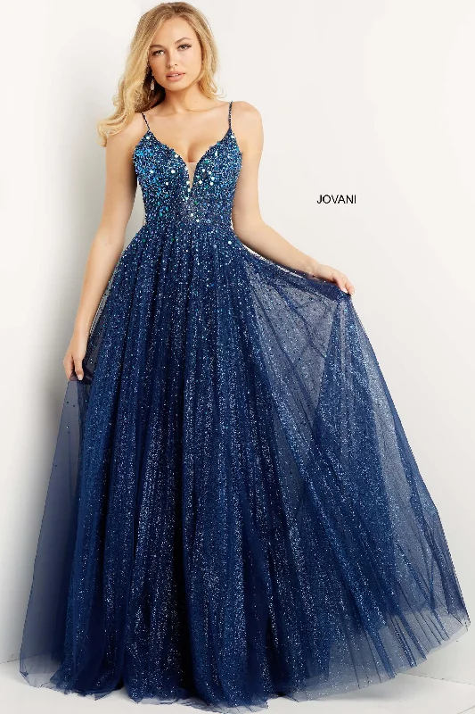 Maternity dress for a mountain getaway Jovani 08408 Spaghetti Strap Long Prom Dress