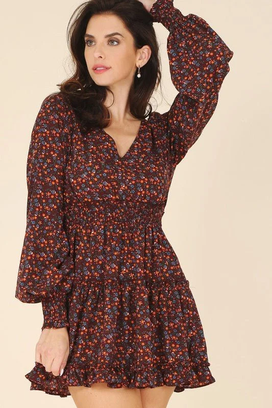 Mini dresses with mesh panels for a sexy and trendy look Eleanor Floral Mini Dress