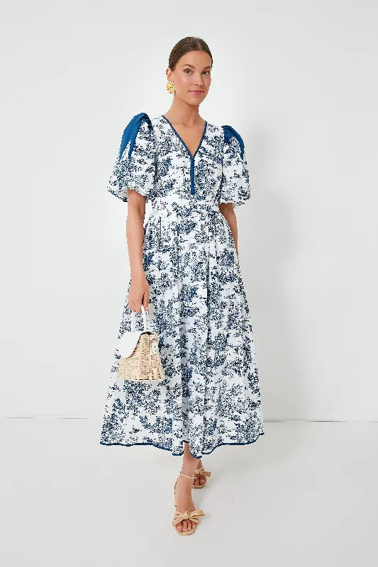 Midi dresses with metallic threads for a glamorous evening event Blue Toile Reynolds Midi Dress Midi dresses with metallic threads for a glamorous evening event Blue Toile Reynolds Midi Dress