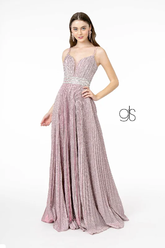 Maternity dress for a baby's first bus ride A-Line Pleated Long Prom Dress