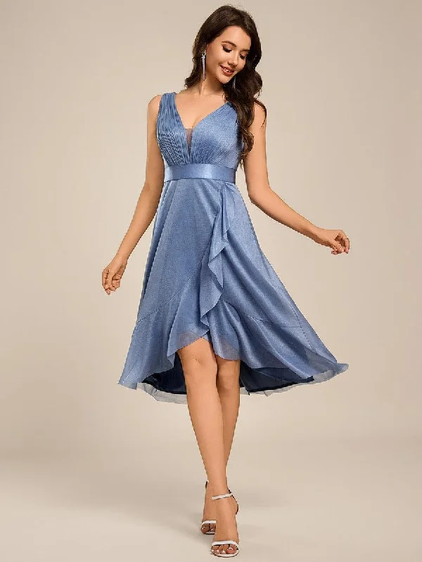 Square - neck wedding dresses with a demure look Plaid wedding guest dresses in muted colors for a fall wedding ever AZARIA|Glitter Sleeveless Deep V-Neck A-Line Midi Wedding Guest Dress Square - neck wedding dresses with a demure look Plaid wedding guest dresses in muted colors for a fall wedding ever AZARIA|Glitter Sleeveless Deep V-Neck A-Line Midi Wedding Guest Dress