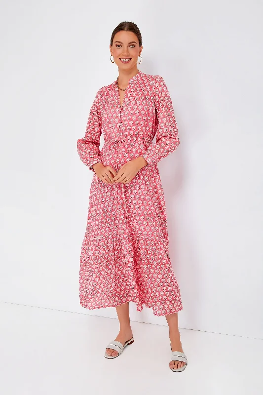 Plaid midi dresses for a fall - themed family gathering Crescent Flower Bon Pink Frances 3 Dress Plaid midi dresses for a fall - themed family gathering Crescent Flower Bon Pink Frances 3 Dress