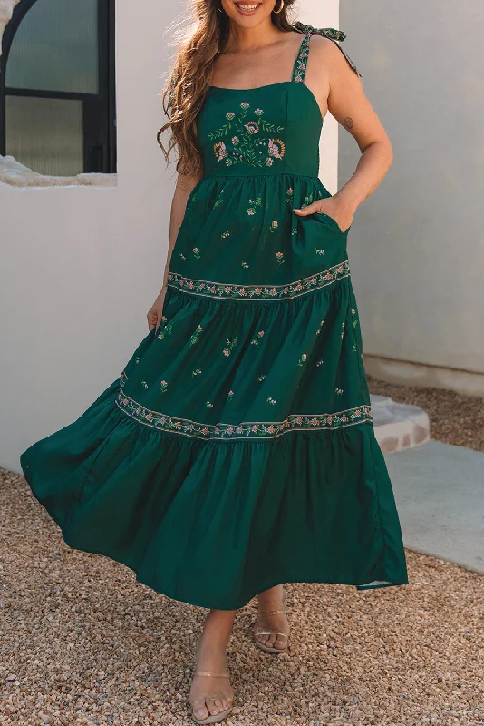 Midi dresses with pleated bodices for a classic and tailored look Floral Tied Straps Maxi Dress Midi dresses with pleated bodices for a classic and tailored look Floral Tied Straps Maxi Dress