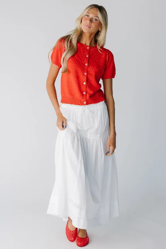 Midi dresses with fringe details for a fun and energetic style Scottie Midi Skirt