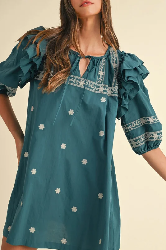 Midi dresses with geometric cutouts for a contemporary and edgy look Floral Puff Sleeve Mini Dress Midi dresses with geometric cutouts for a contemporary and edgy look Floral Puff Sleeve Mini Dress