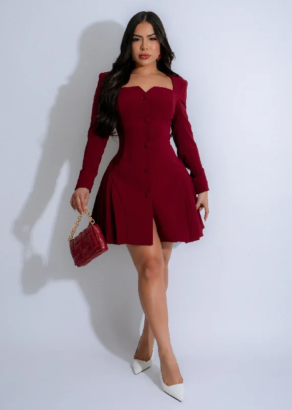 Mini dresses with tassel accents for a fun touch Crimson Authority Mini Dress Red