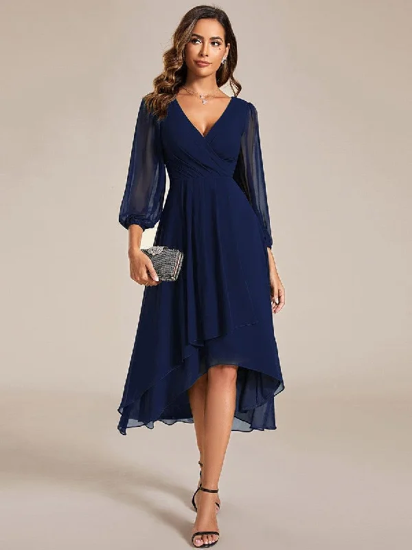 Square - neck wedding dresses with a demure look Plaid wedding guest dresses in muted colors for a fall wedding ever BRIAR|Long Sleeves Asymmetrical Hem A-Line Midi Wedding Guest Dress Square - neck wedding dresses with a demure look Plaid wedding guest dresses in muted colors for a fall wedding ever BRIAR|Long Sleeves Asymmetrical Hem A-Line Midi Wedding Guest Dress