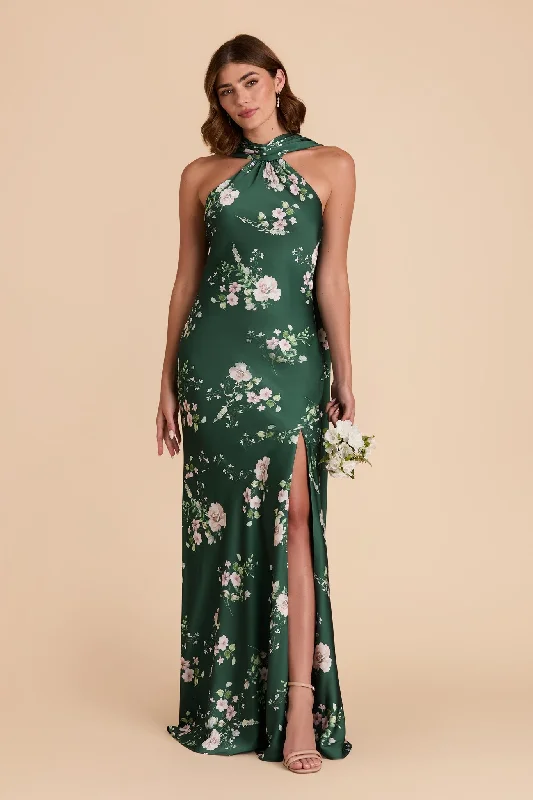 Maternity dress for hospital visits during pregnancy Eileen Matte Satin Dress - Emerald Garden Party Maternity dress for hospital visits during pregnancy Eileen Matte Satin Dress - Emerald Garden Party
