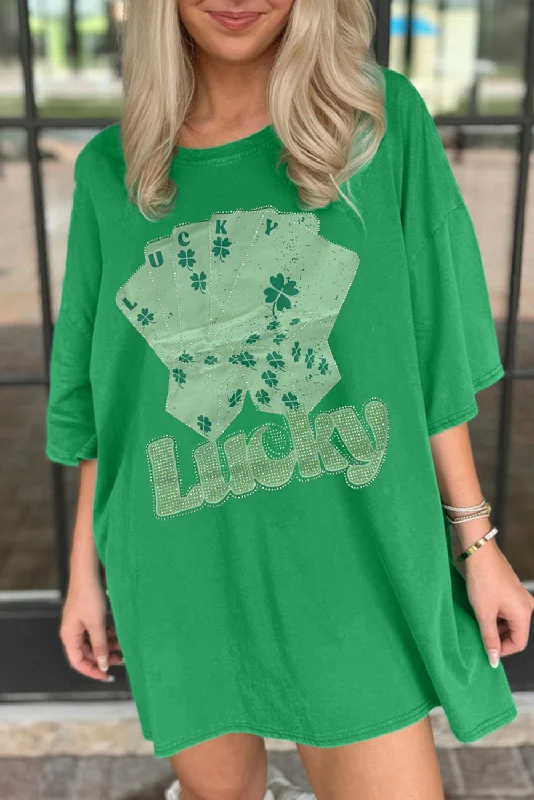 Midi dresses with button - front designs for a classic touch Rhinestone Lucky Poker Mini Dress Midi dresses with button - front designs for a classic touch Rhinestone Lucky Poker Mini Dress