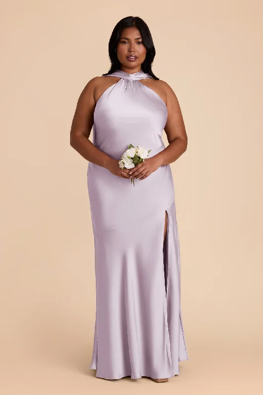 Maternity dress for a baby's first visit to the ballet Eileen Matte Satin Dress - Dusty Lilac Maternity dress for a baby's first visit to the ballet Eileen Matte Satin Dress - Dusty Lilac