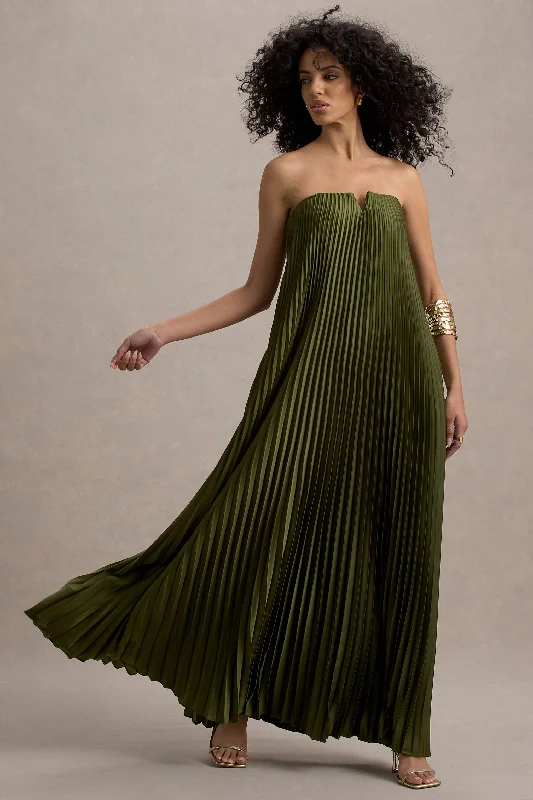 Modern minimalist wedding dresses with clean lines Printed wedding guest dresses with tropical motifs for beach weddings Bergamot | Olive Satin Sweetheart Maxi Dress Modern minimalist wedding dresses with clean lines Printed wedding guest dresses with tropical motifs for beach weddings Bergamot | Olive Satin Sweetheart Maxi Dress