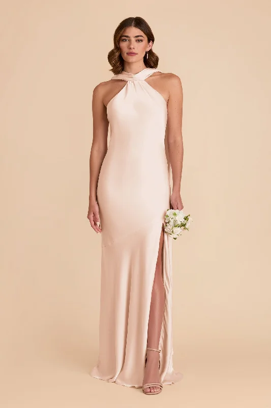 Maternity dress for a baby's first trip to the zoo Eileen Matte Satin Dress - Champagne Maternity dress for a baby's first trip to the zoo Eileen Matte Satin Dress - Champagne