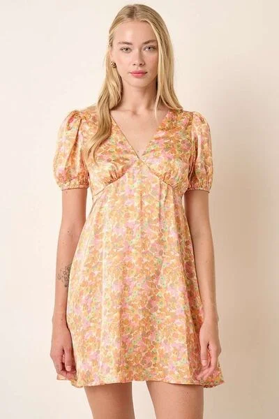 Mini dresses with pleated skirts for a classic look Verona Puff Sleeve Mini Dress