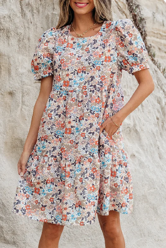 Velvet midi dresses in jewel tones for a glamorous winter event Floral Short Puff Sleeve Mini Dress Velvet midi dresses in jewel tones for a glamorous winter event Floral Short Puff Sleeve Mini Dress