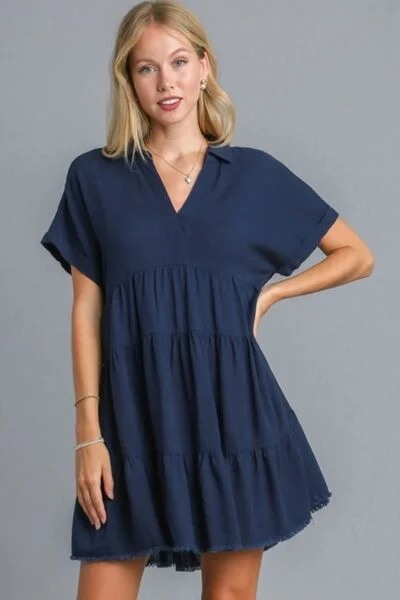 Velvet mini dresses for autumn weddings Zora Tiered Dress
