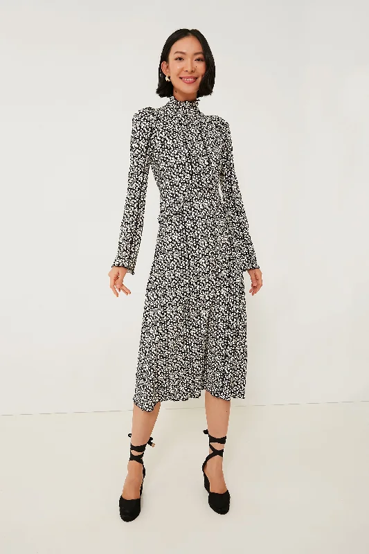 Midi dresses with patchwork patterns for a one - of - a - kind style Multi Della Print Long Sleeve Dress Midi dresses with patchwork patterns for a one - of - a - kind style Multi Della Print Long Sleeve Dress