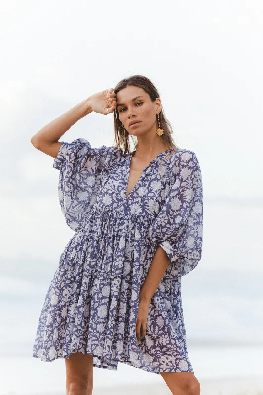 Mini dresses with geometric prints for a modern aesthetic Kyra Mini Dress ~ Blue Iris Mini dresses with geometric prints for a modern aesthetic Kyra Mini Dress ~ Blue Iris