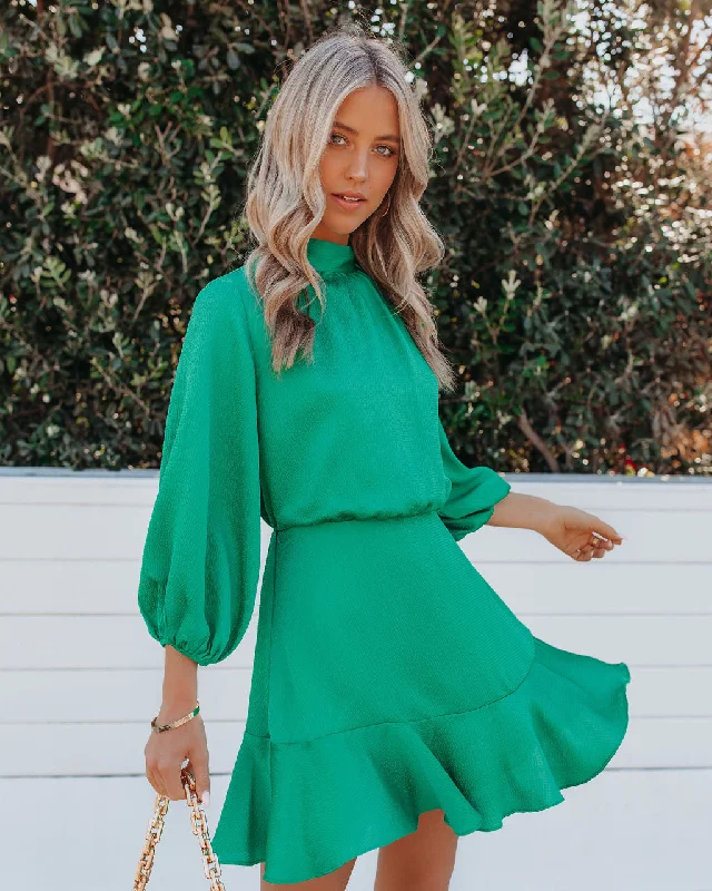 Linen mini dresses for a breathable summer option Call Me Angel Textured Satin Dress - Green Linen mini dresses for a breathable summer option Call Me Angel Textured Satin Dress - Green