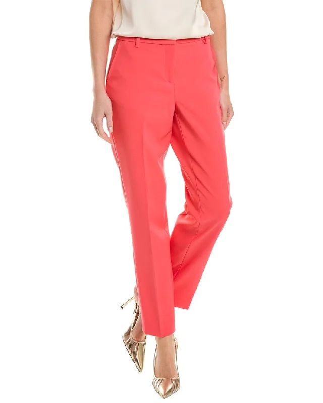 Women's Faux Leather Tight Trousers with Studded Details in Brown for an Edgy StyleAnne Klein Straight Ankle Cut Pant Women's Faux Leather Tight Trousers with Studded Details in Brown for an Edgy StyleAnne Klein Straight Ankle Cut Pant