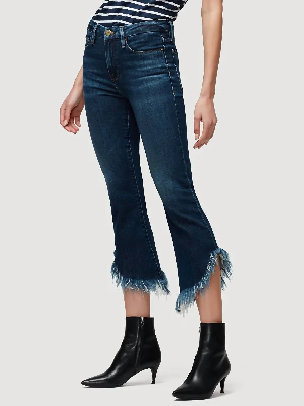 Women's Tight Trousers with Elastic Waistband in Black for Easy and Comfortable WearLe Crop Mini Boot Shredded Raw Jean In Bayberry Women's Tight Trousers with Elastic Waistband in Black for Easy and Comfortable WearLe Crop Mini Boot Shredded Raw Jean In Bayberry